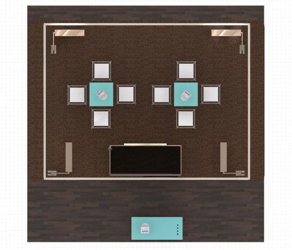 VK-5142 Trade Show Island Exhibit -- Plan View