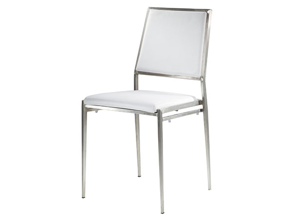 CEGS-024 | Marina Chair White Vinyl -- Trade Show Furniture Rental