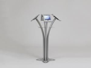 MOD-1338 Portable iPad Kiosk -- Silver -- Aluminum Base