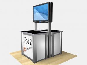 RE20-1233  /  Double-Sided Rectangular Counter Kiosk